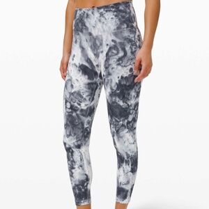 Lululemon Wunder Under High-Rise Tight 25'' *Luxtreme In Marble Dye Classic Navy